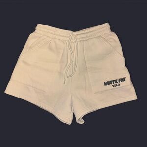 White Fox Boutique Cream Athletic Shorts
